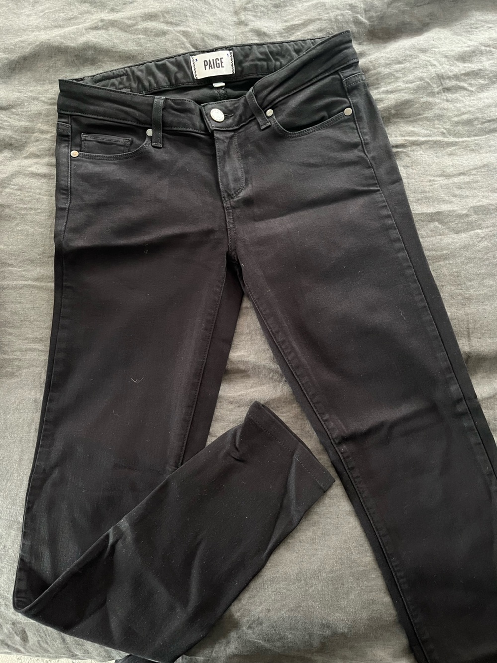PAIGE Skyline Black Skinny Jeans